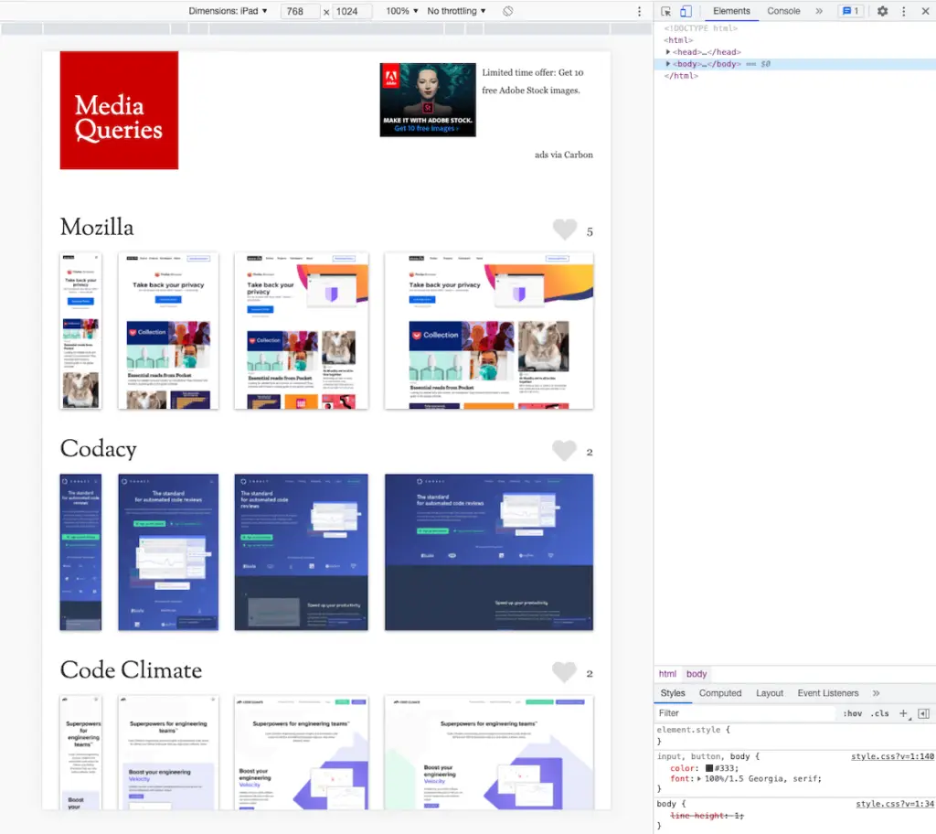 การใช้ Device Mode ใน Google Chrome DevTools เพื่อทดสอบ Responsive